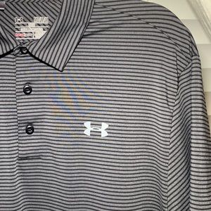 Under Armour heat gear striped polo
